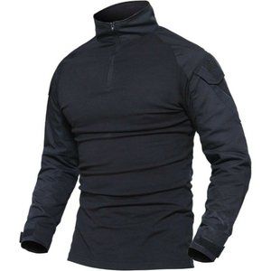 Men's Tactical Military Shirts 1/4 Zip Long Sleeve